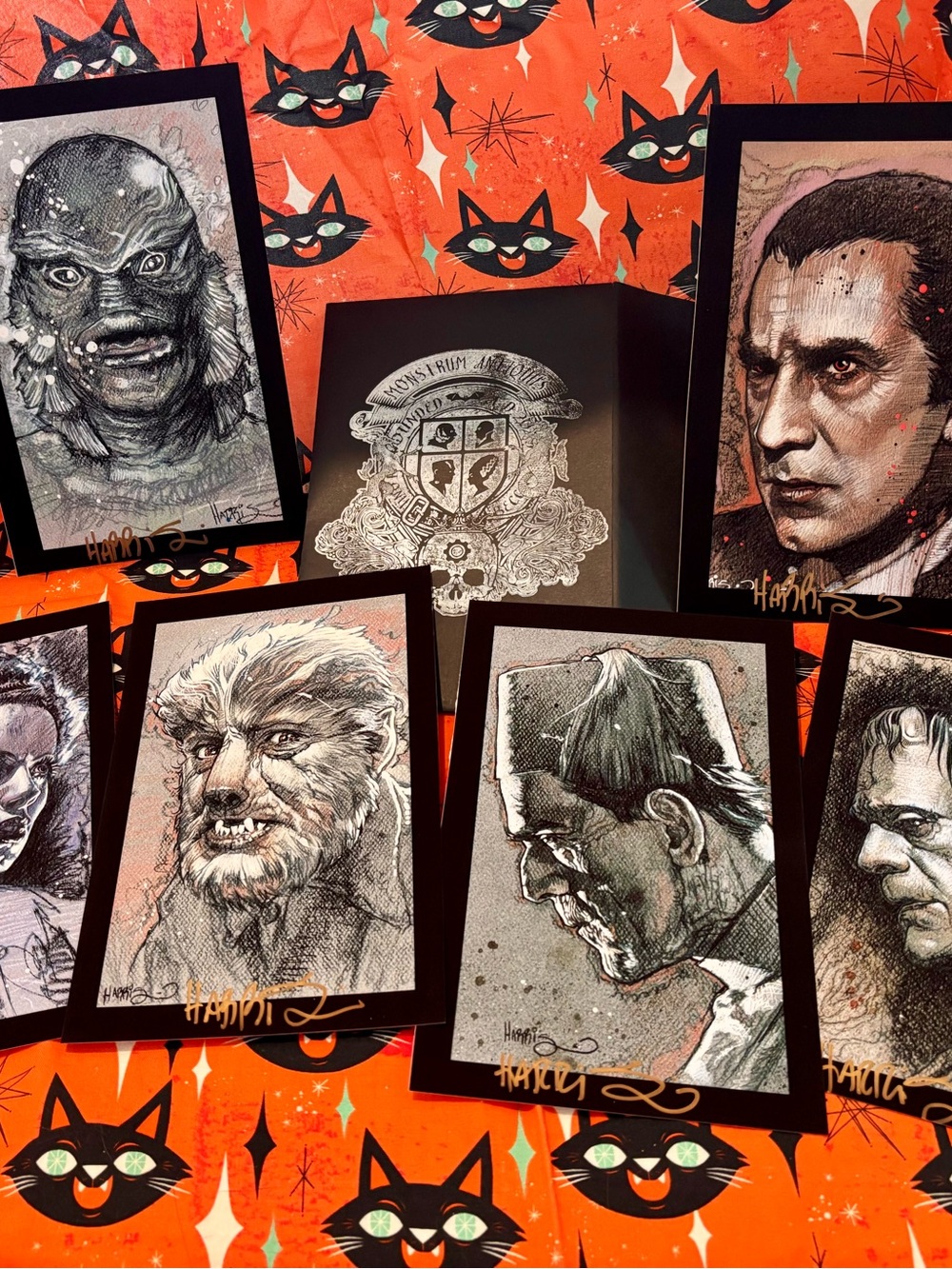 Six 5x7 prints of Universal Monsters. NWOT.